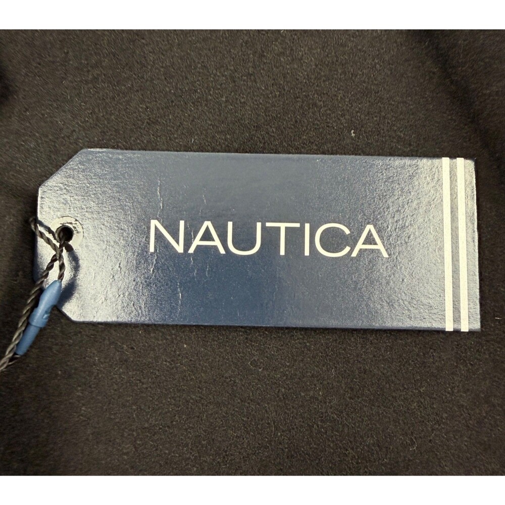 $350 NEW NAUTICA Mens 40R Black Soft Wool Classic Fit 38" Long OverCoat Jacket - Picture 5 of 9